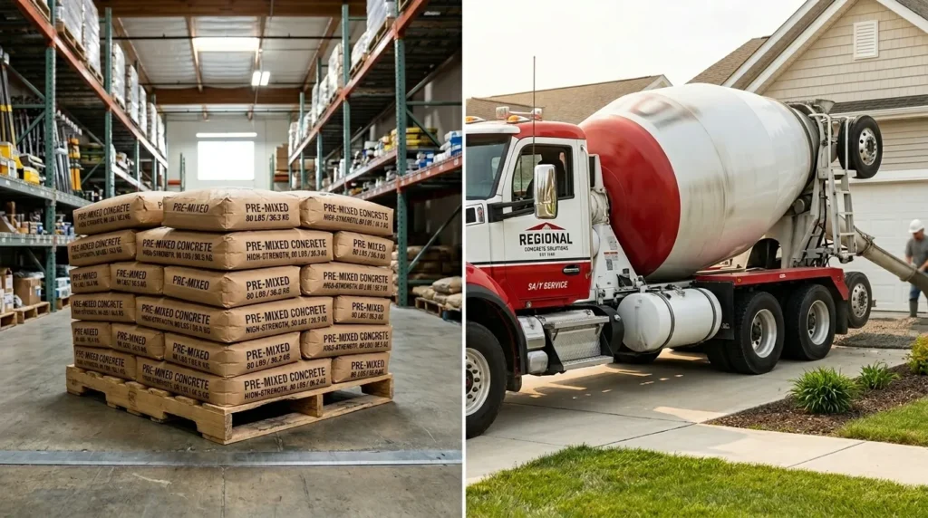 Concrete Bags vs. Ready-Mix Concrete