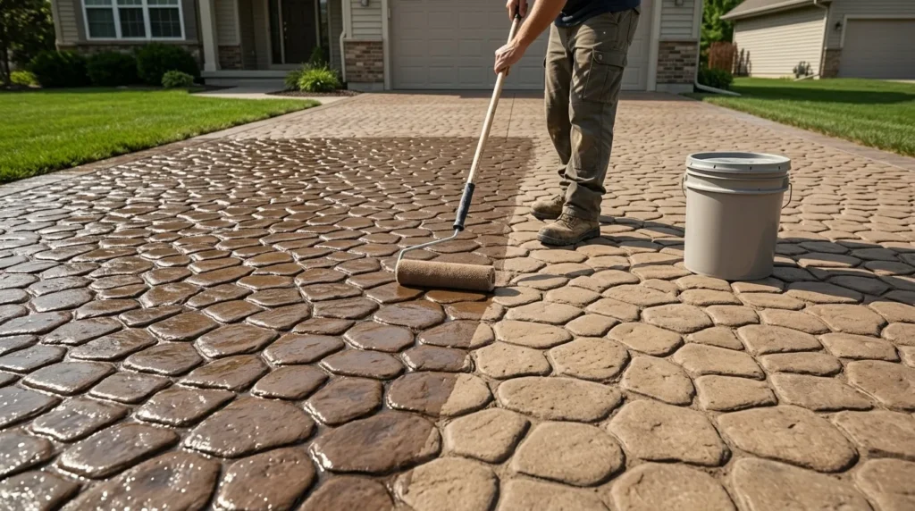 Stamped Concrete Maintenance and Sealing