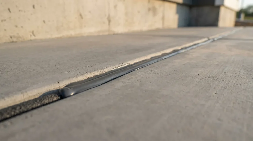 concrete filled with compressible material