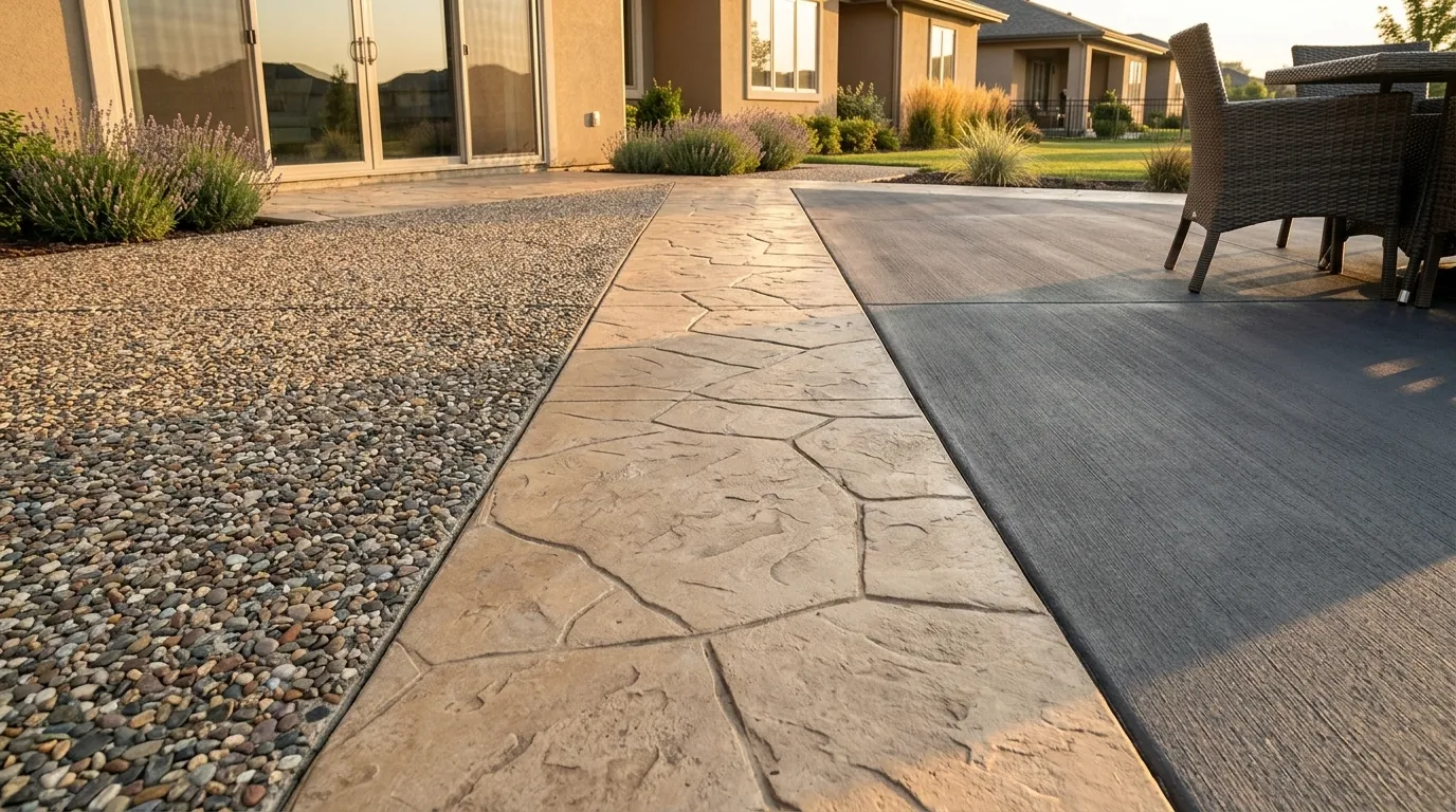 concrete finishes for patios