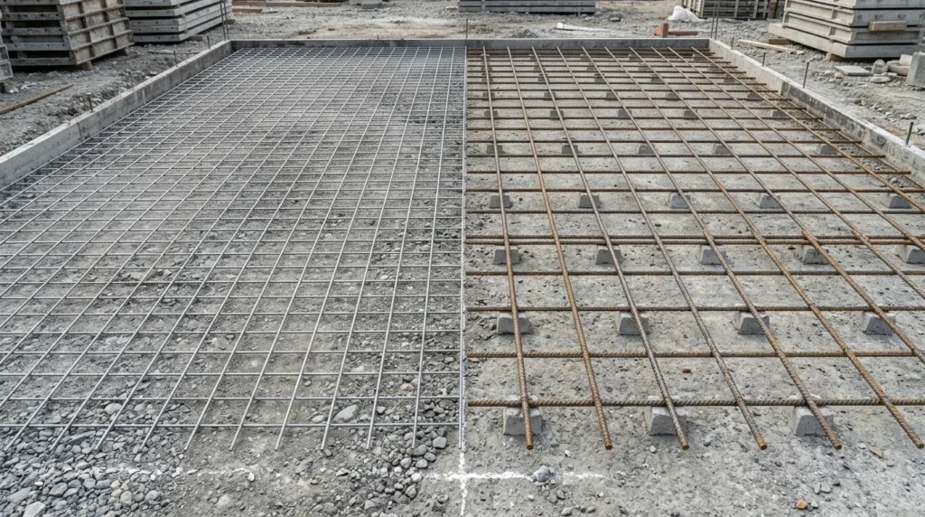 concrete slab under construction
