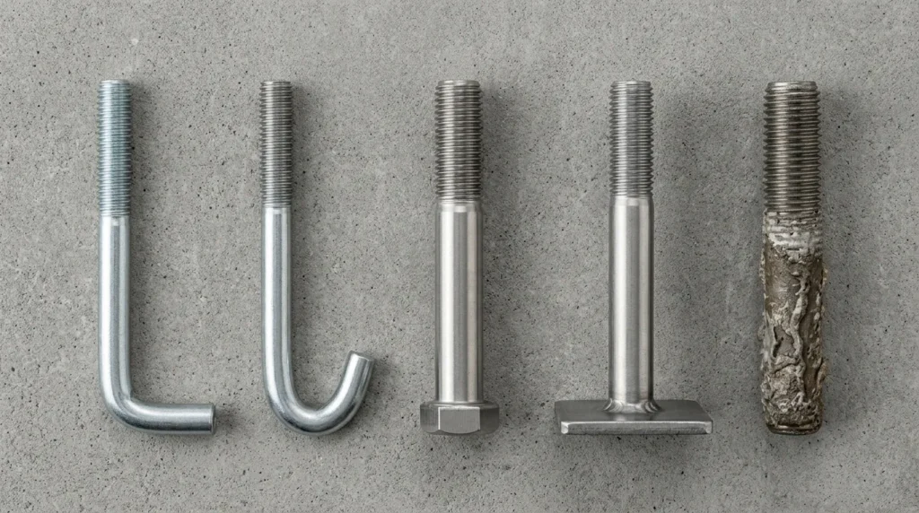 types of anchor bolts for concrete