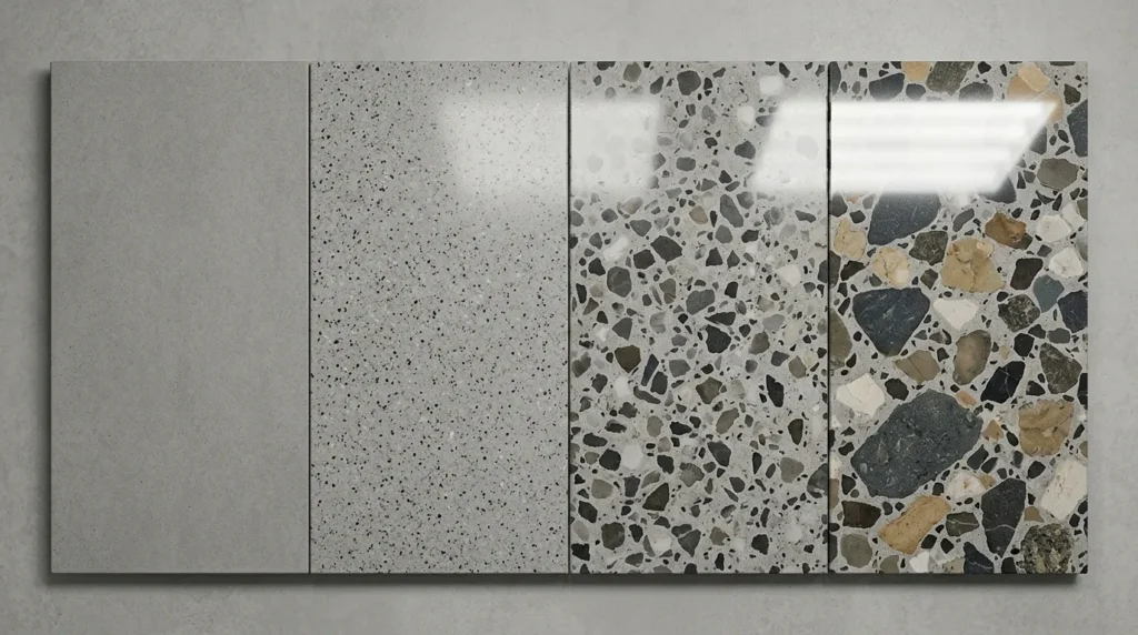 types of polished concrete floors