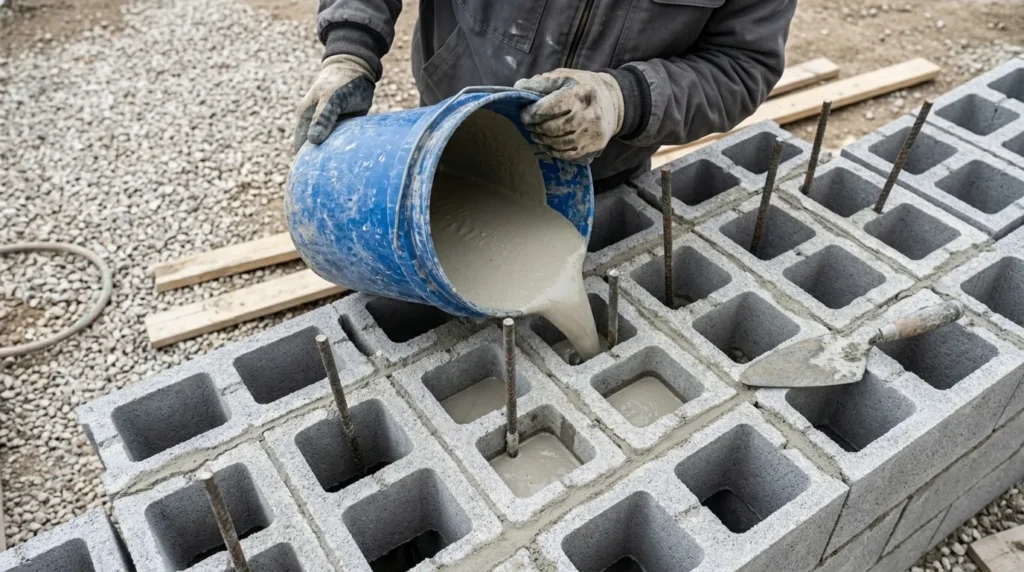 concrete blocks fill