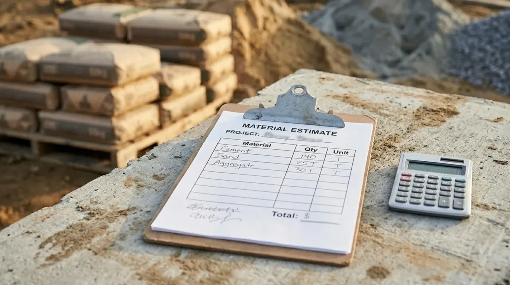 contractor calculating material