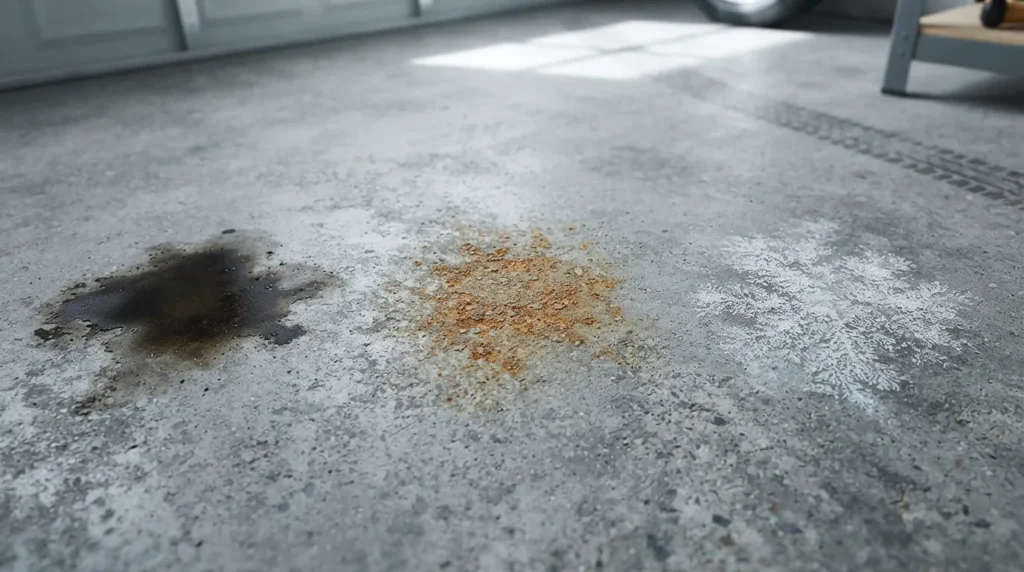 Clean Stained Concrete Floors